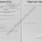 Как выглядит мед справка формы 027/у?
