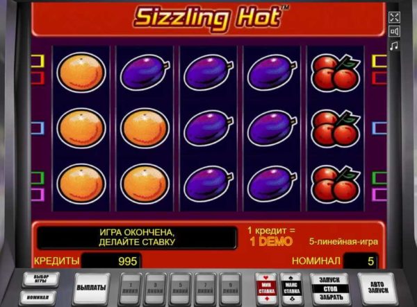 Игровой автомат Сизлинг Хот: правила онлайн игры