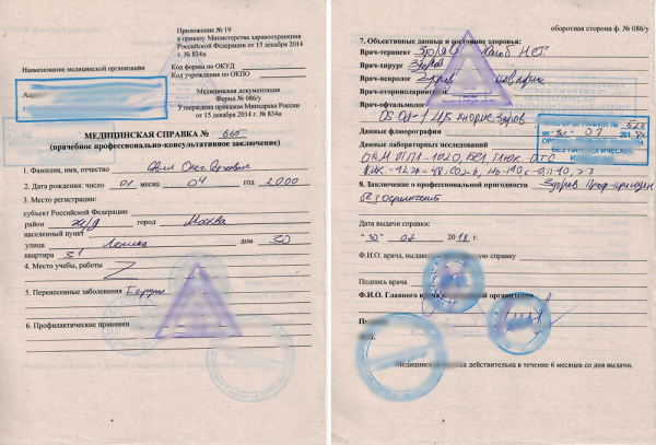 Медицинская справка формы 086/у: зачем она нужна?