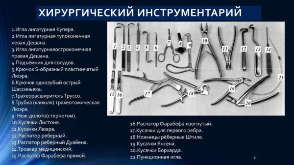 Хирургические инструменты: от скальпеля до высоких технологий