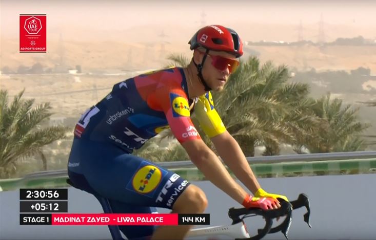 Lidl-Trek  о состоянии Джонатана Милана после падения на 1-м этапе Тура ОАЭ-2026