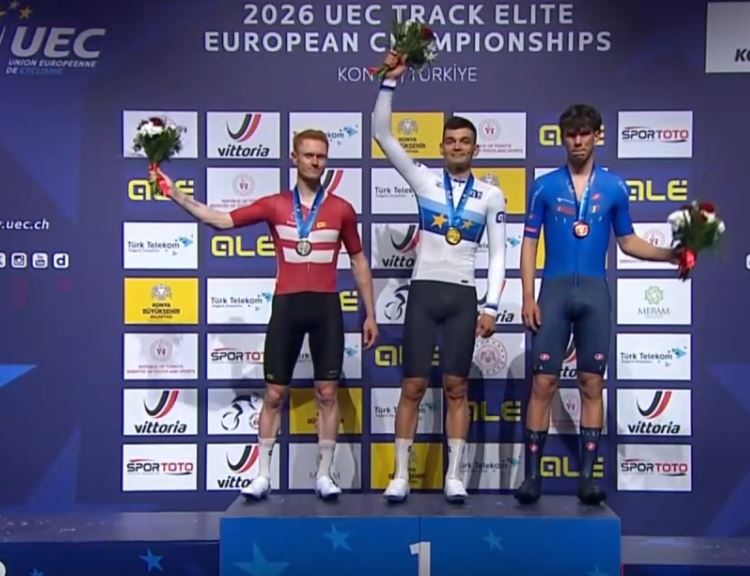 Лев Гонов, Илья Савекин и Алина Лысенко завоевали медали на Чемпионате Европы по велоспорту на треке-2026 в Конье