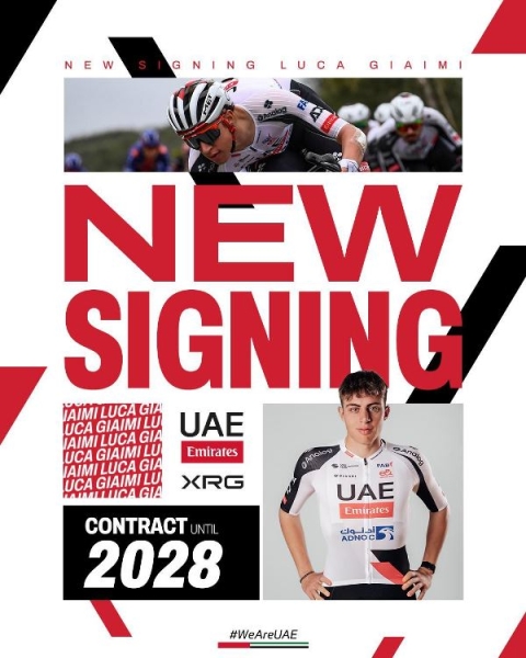 21-летний Лука Джайми &mdash; новый велогонщик UAE Team Emirates-XRG