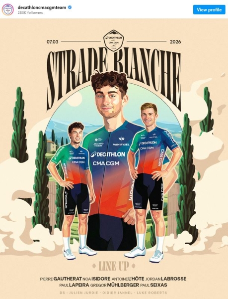 Поль Сэксас о дебюте на Страде Бьянке: &laquo;Цель &ndash; понять, где я нахожусь по сравнению с лучшими&raquo;